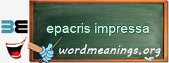 WordMeaning blackboard for epacris impressa